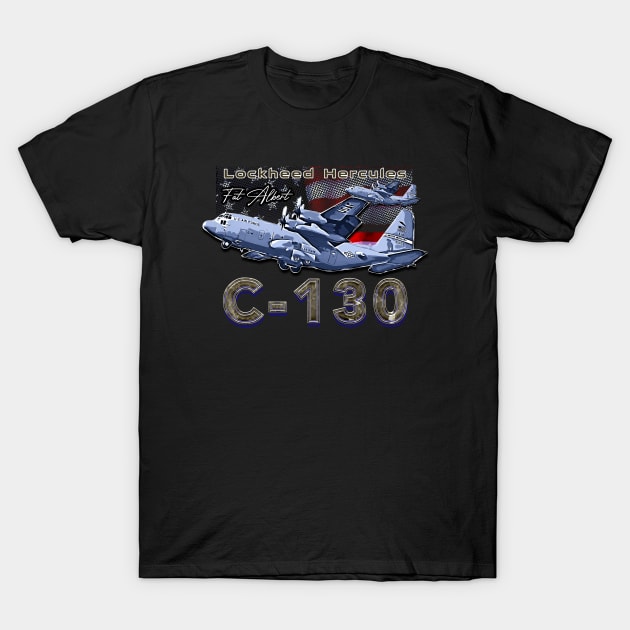 Lockheed C-130 Hercules Us Air Force Military Aircraft T-Shirt by aeroloversclothing